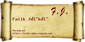 Falik Jákó névjegykártya
